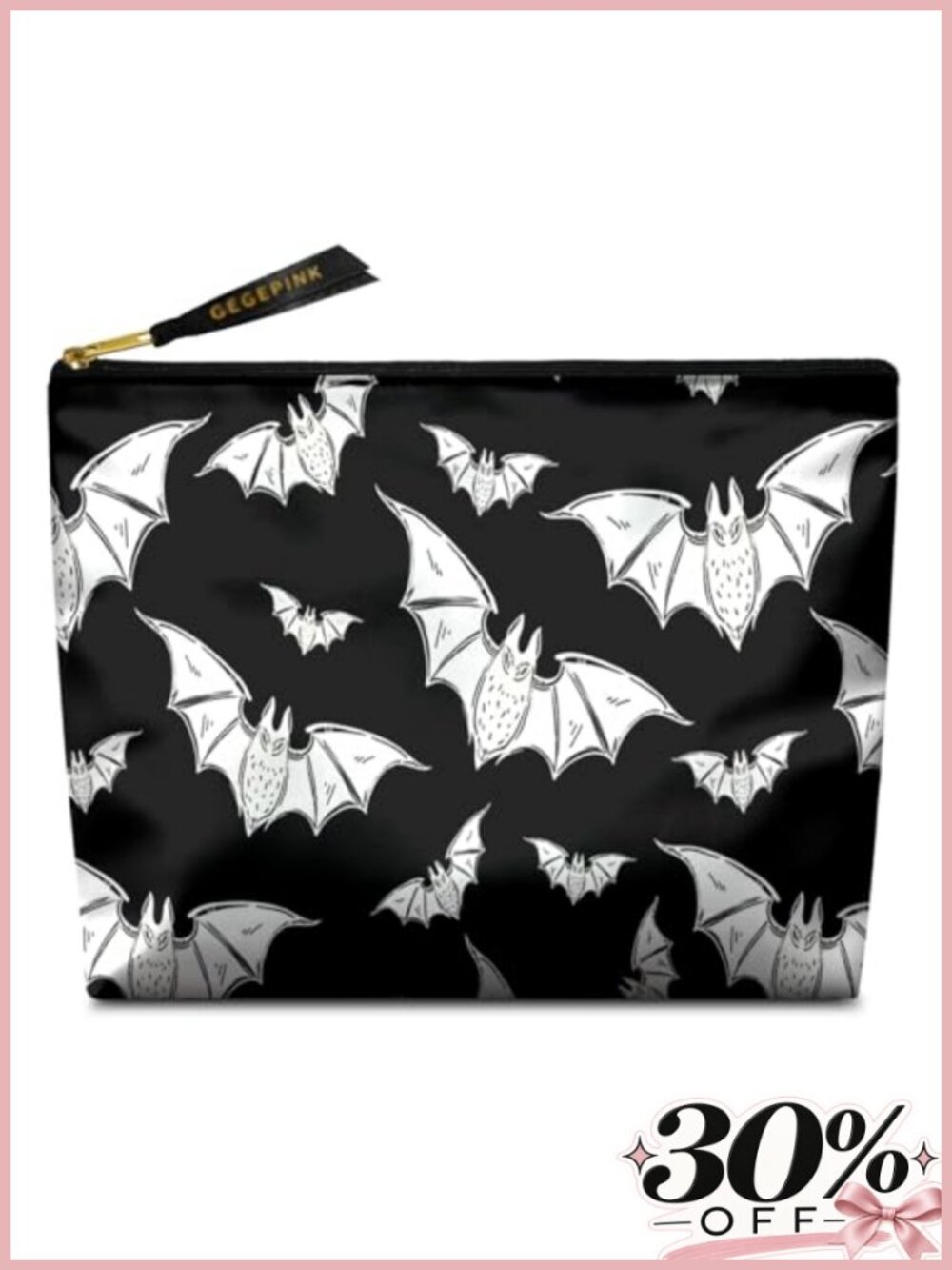Waterproof Makeup Bag for Purse Travel Toiletry Pouch with Smooth Zipper Large